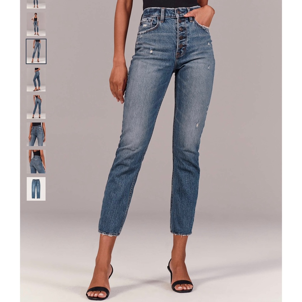 A&F High Rise Mom Jeans